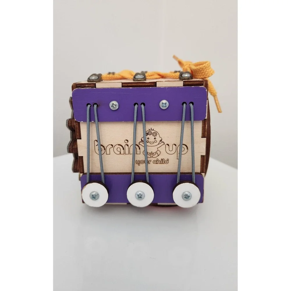 BrainUp Wooden‎ Busy Cube Sensory Montessori Activity Toddler Toy 6 activities